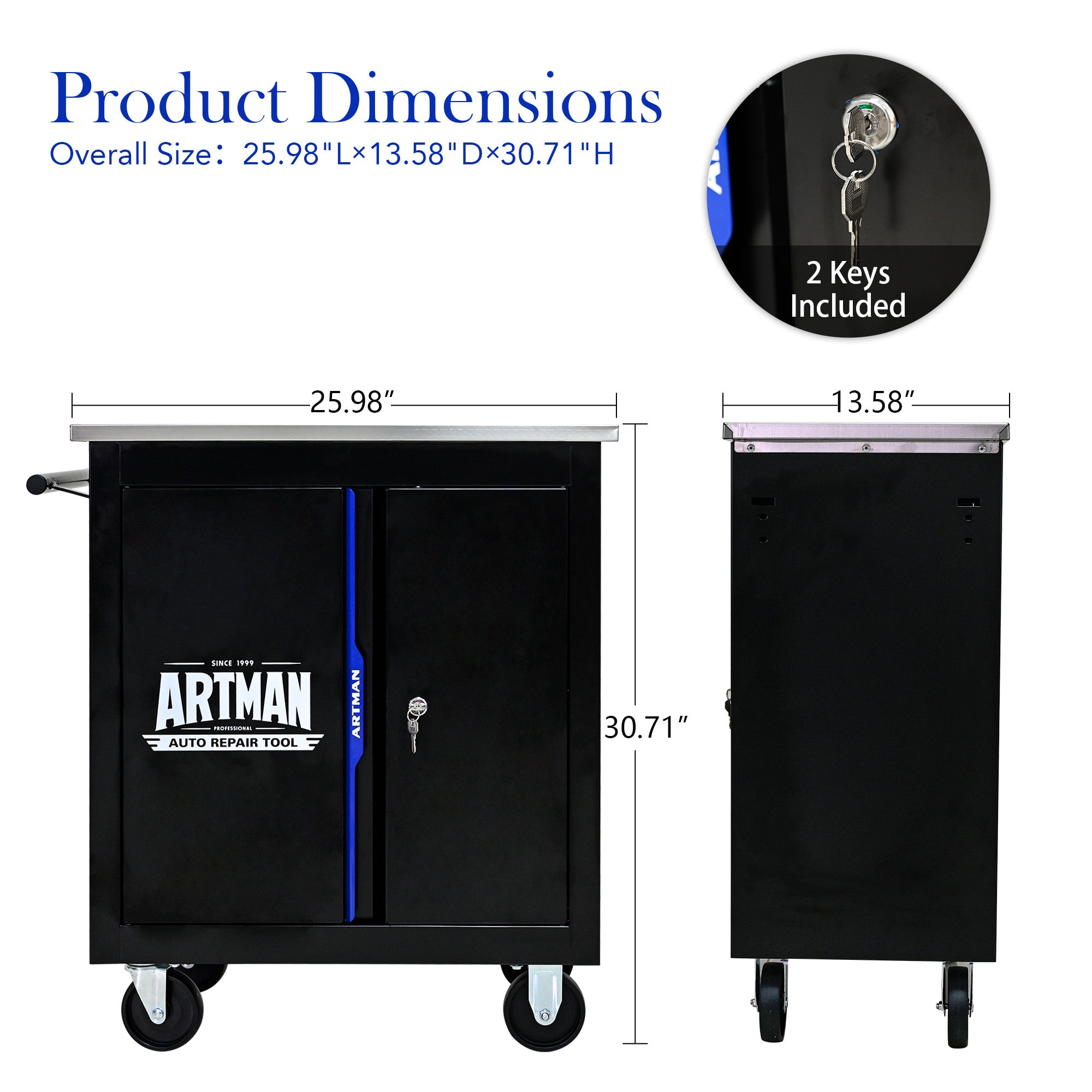 Movable Lockable Double Door Partition with Lock