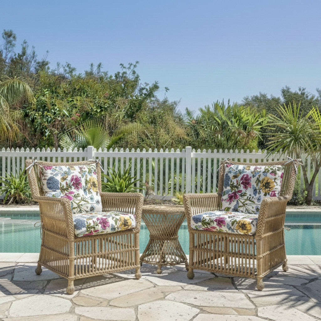 Outdoor Chair Cushions Set of 2 – Botanical Floral Print
