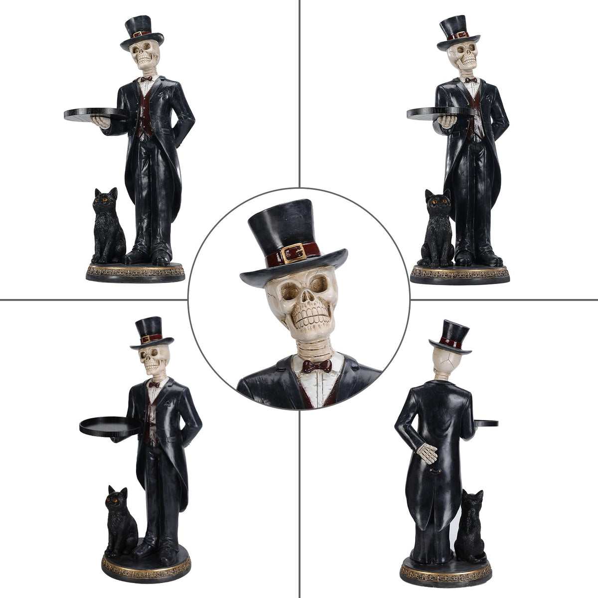 Halloween Skeleton Butler Floor Statue
