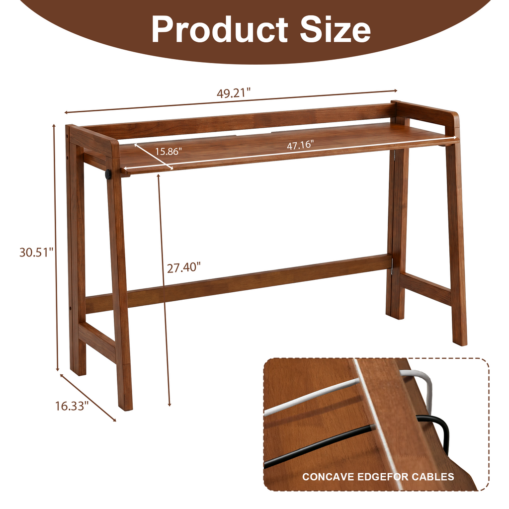 Solid Wood Folding Desk