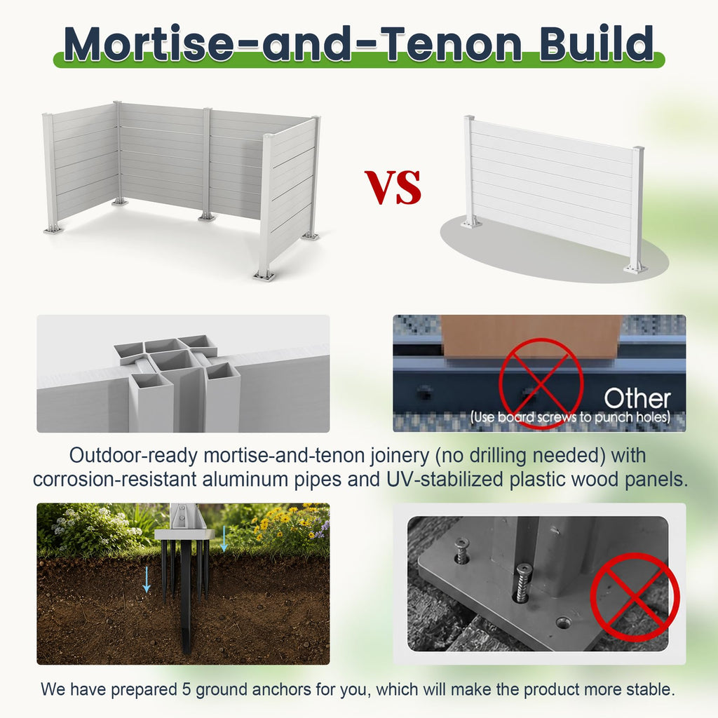 50" W x 49" H Outdoor Privacy Screen