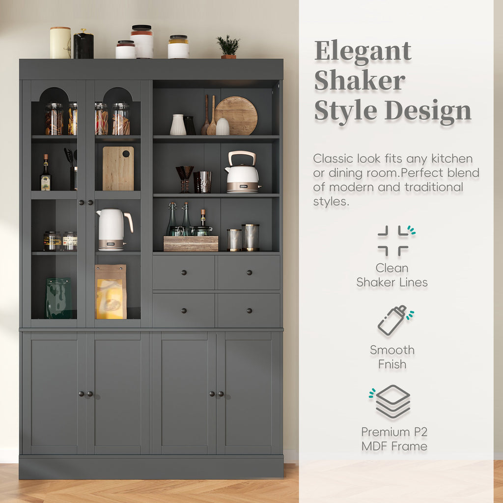 TOPMAX Freestanding Buffet with Hutch