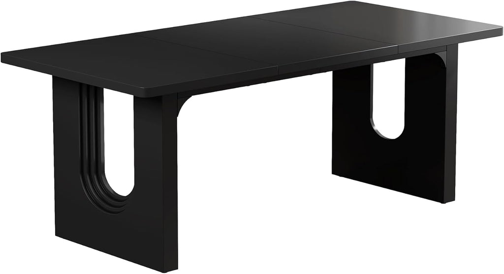 71" Modern Black Dining Table