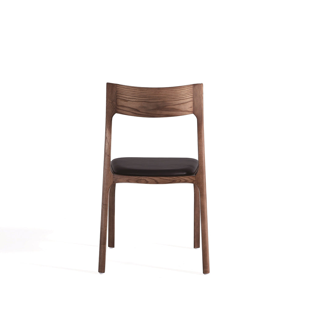 Moderno Wood Vegan Leather Dining Chair