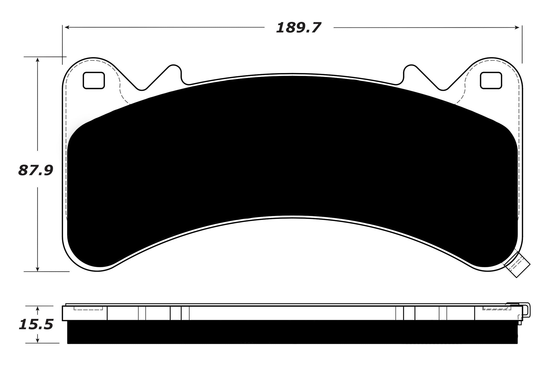 Porterfield Brake Pads for 2016 GMC Yukon Denali 4WD w/6 Piston BBK