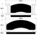 Porterfield Brake Pads for 1969 FORD MUSTANG 351 V8 w/Front Discs