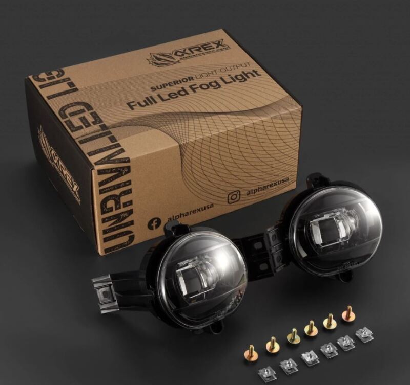 AlphaRex 02-08 Dodge Ram 1500/03-09 Ram 2500/3500 DoubleTap Dual Color LED Proj Fog Lights - Wt/Ambr 210005 *Discontinued