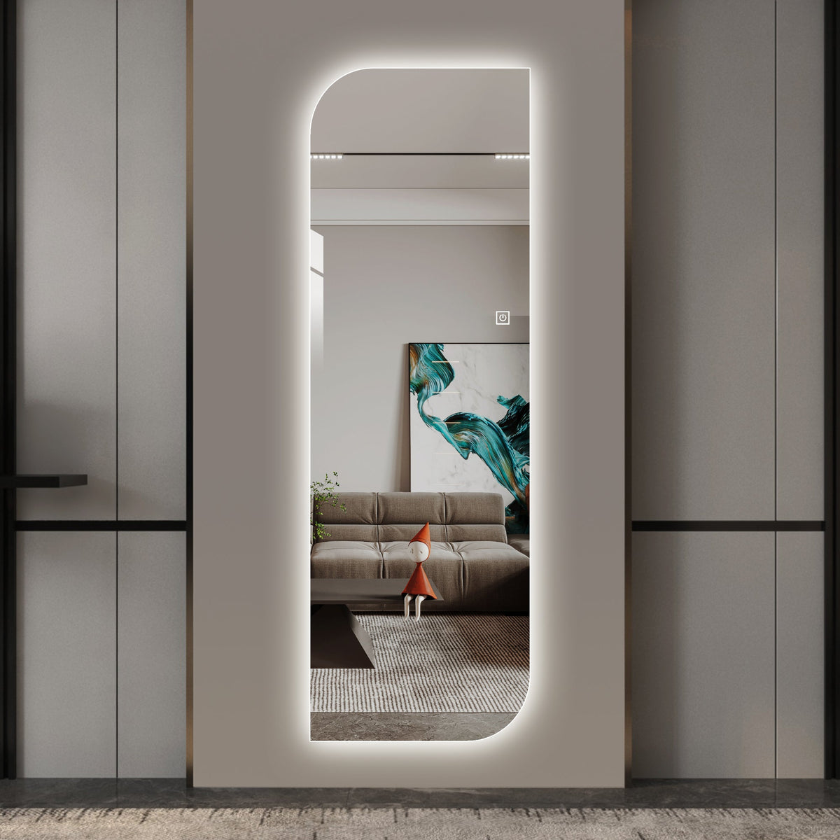 65" x 21" LED Full Length Wall Mirror