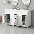60" Bathroom Vanity with Resin Double Sinks