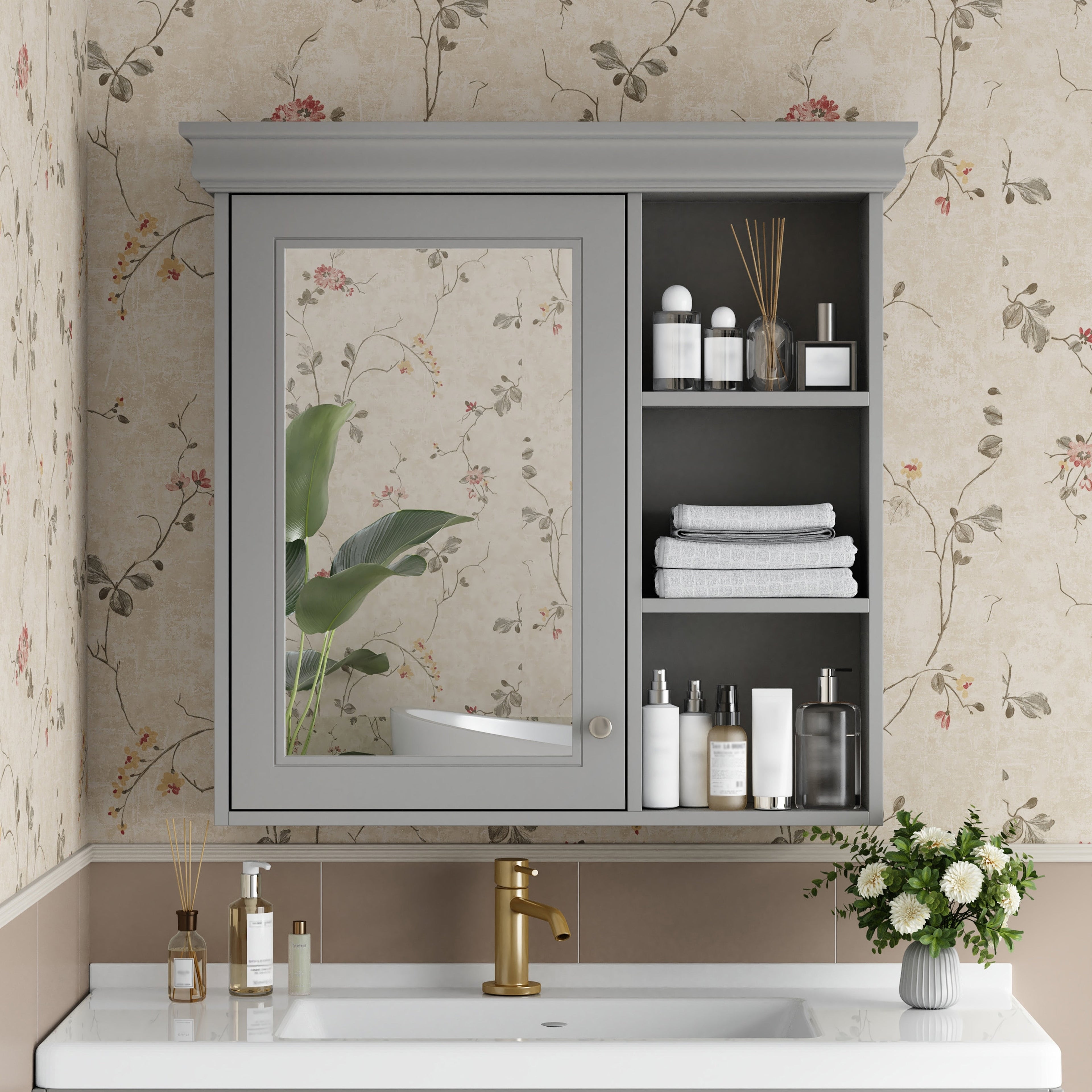30'' x 28'' Bathroom Medicine Cabinet with Mirror