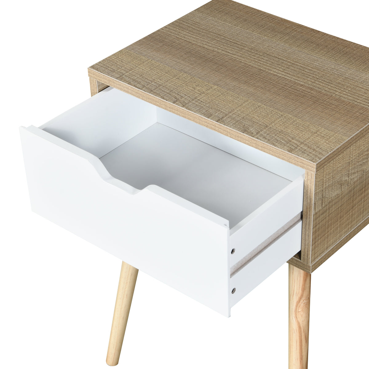 Mid-Century Modern Side Table with Drawer