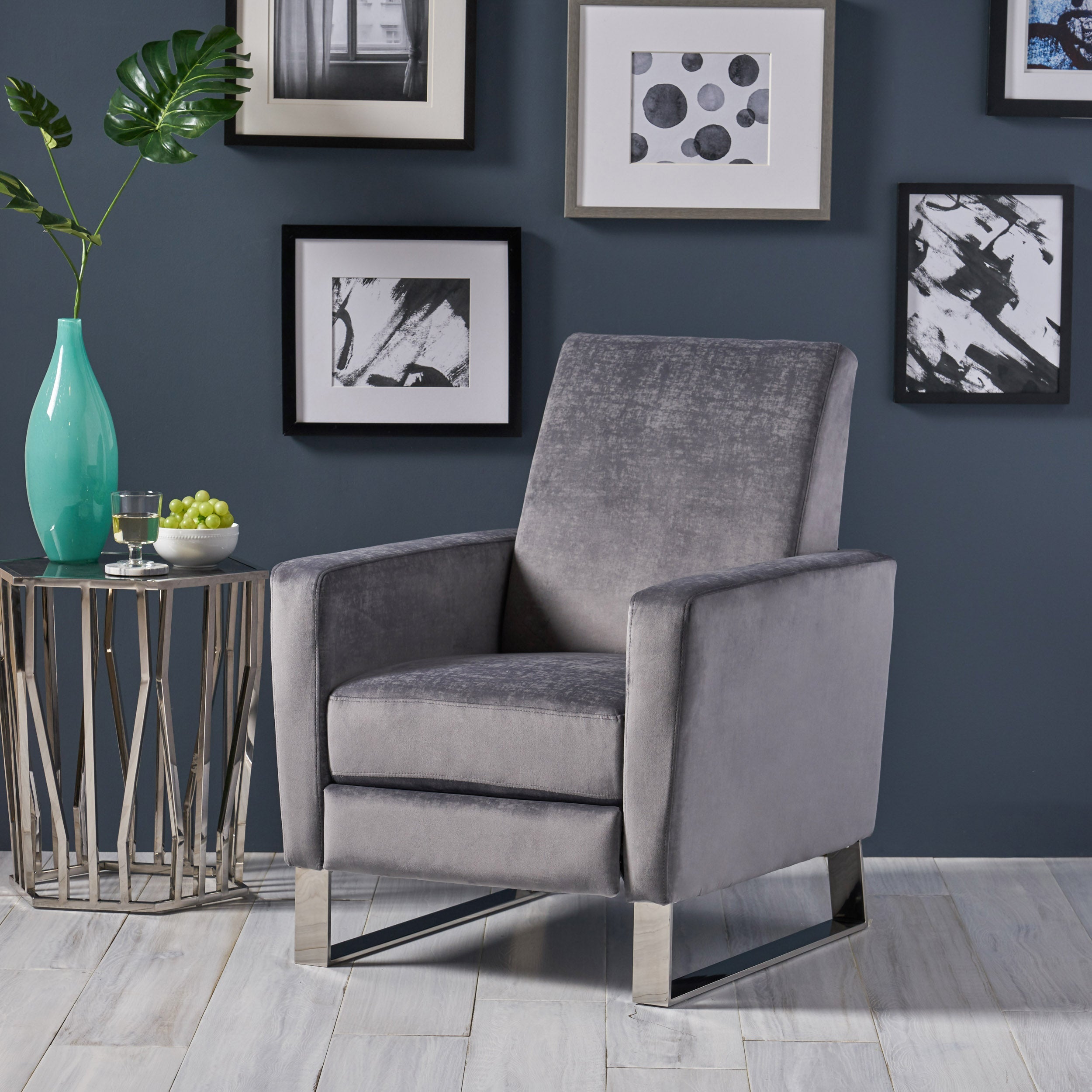 Arvin Push Back High Metal Leg Recliner
