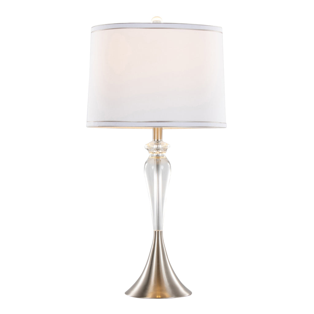 28" Contemporary Crystal Table Lamp Set