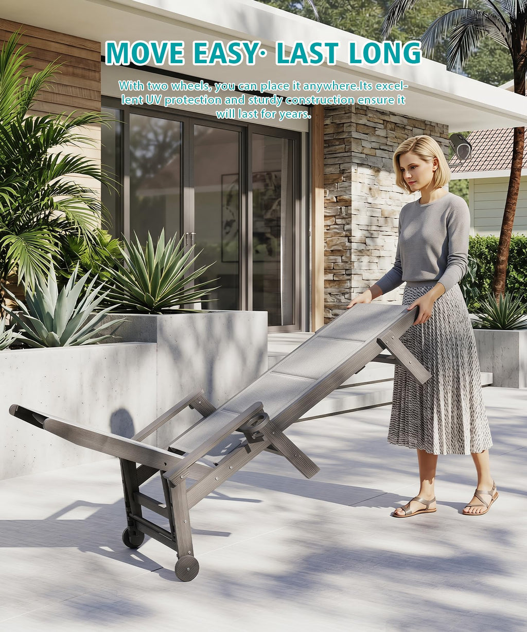 Outdoor Pool Lounge Chairs Set of 2