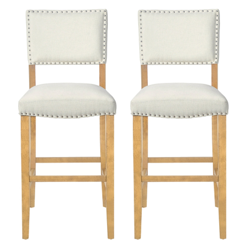 Barstools With Rivet Decoration Set of 2