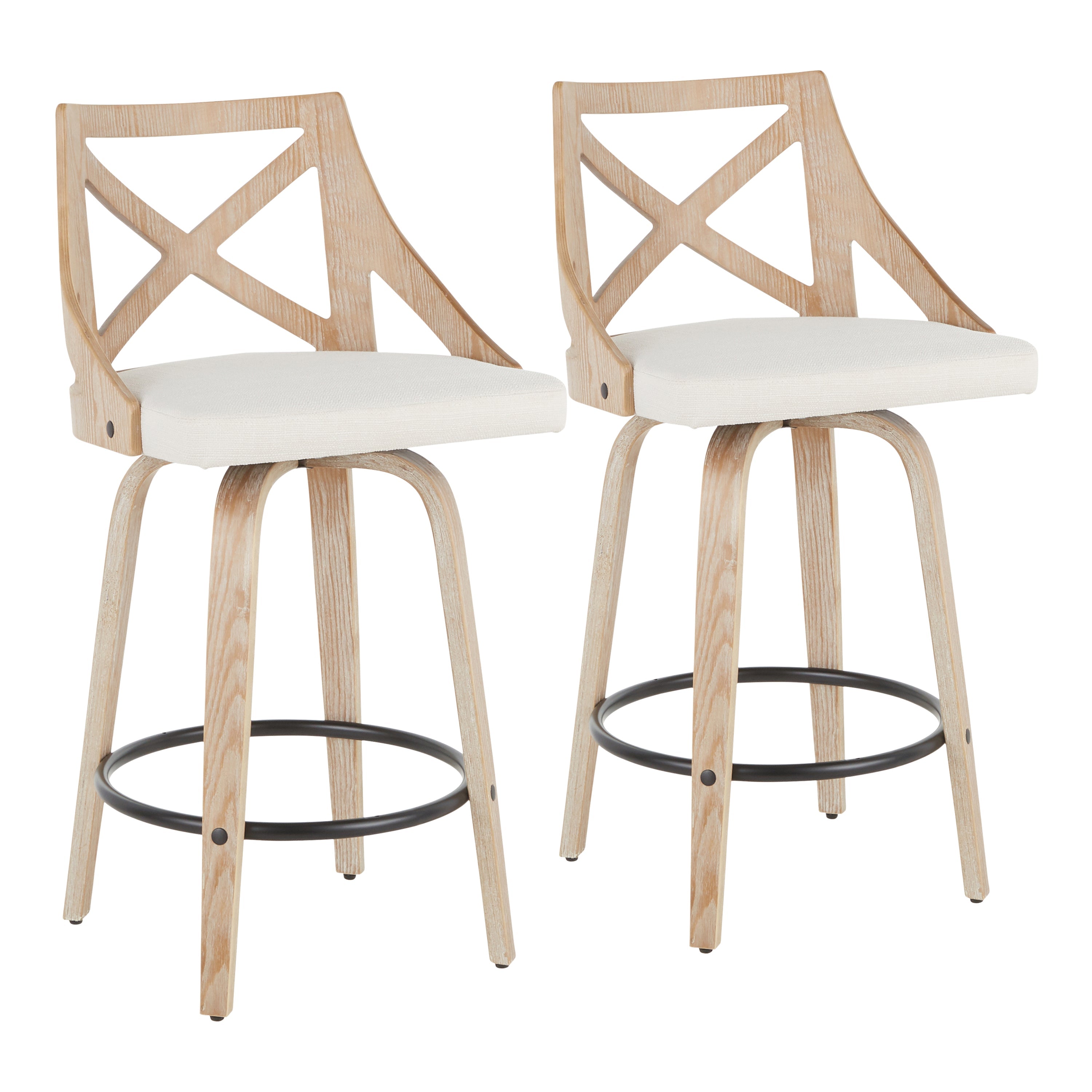 26" Fixed Height Counter Stool with Swivel