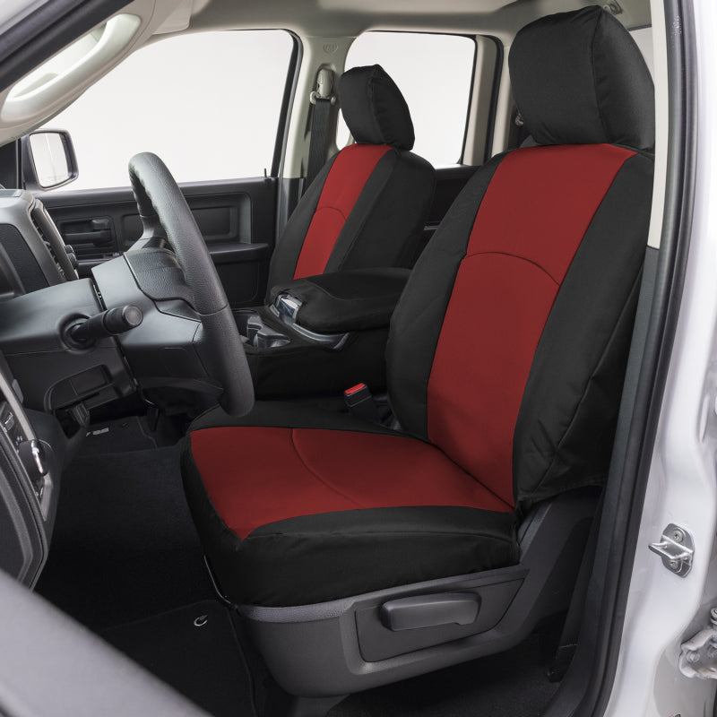Covercraft 24-25 Ford F250-F550 Endura PrecisionFit Custom Front Row Seat Covers- Red/Black GTF4423ABENRB