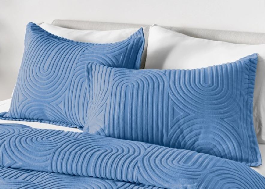 BedGear Performance Duvet Set, Queen - Stonewash Blue/Racetrack