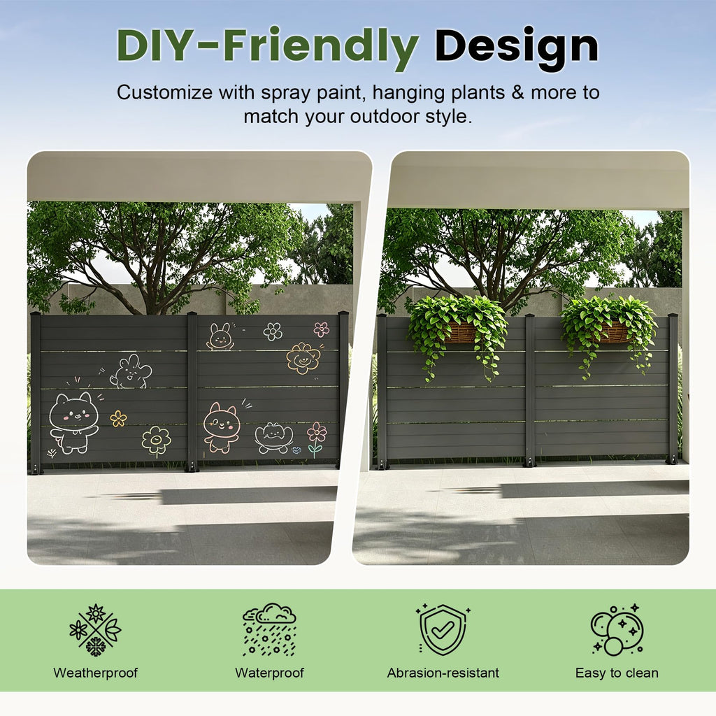 50" W x 49" H Outdoor Privacy Screen