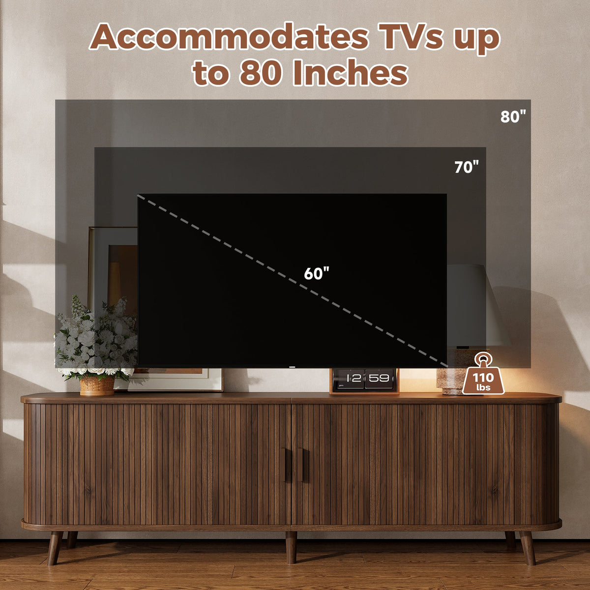 70-Inch Modern TV Stand for TVs up to 80 Inches
