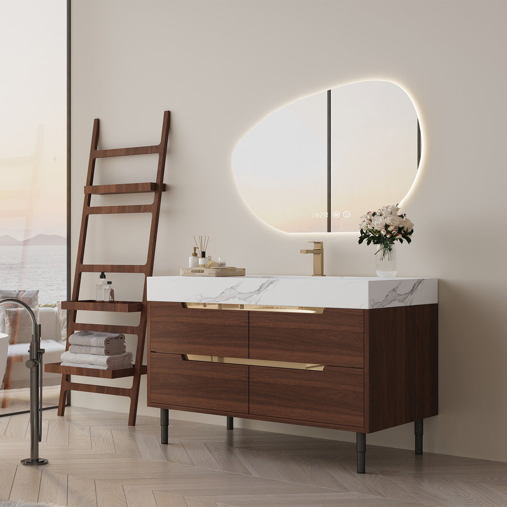 35.4" Farmhouse Free-standing Sintered Stone Bathroom Vanity