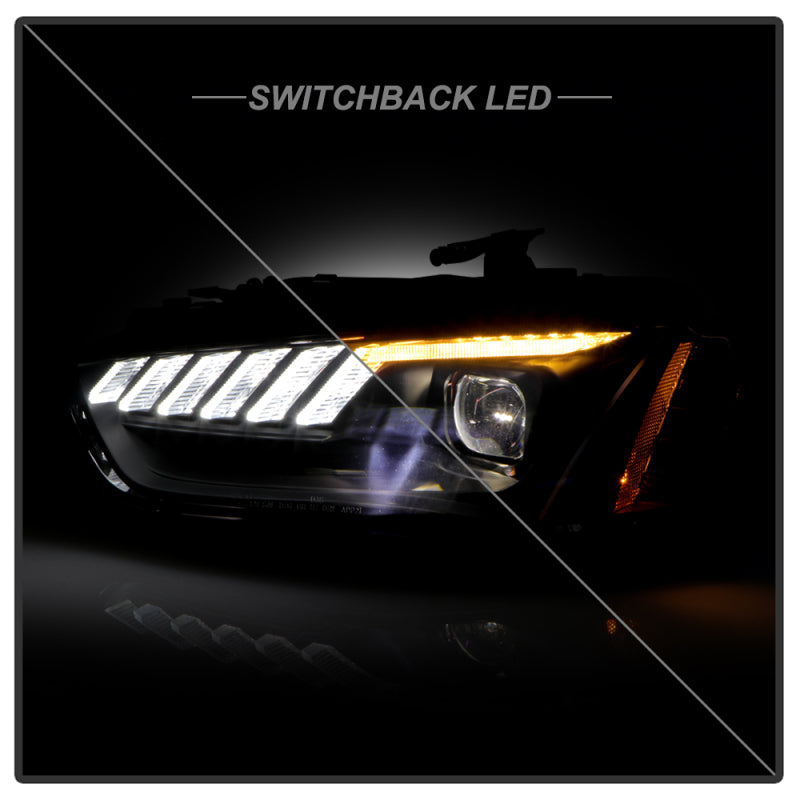 Spyder 13-16 Audi A4/S4 Halogen Model Only High-Power LED Headlights - Black PRO-YD-AA413HALAP-BK 5088345