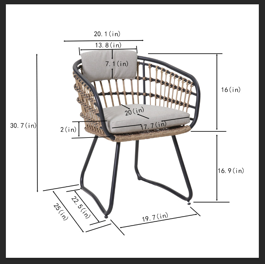 7-Piece Outdoor Wicker Dining Set