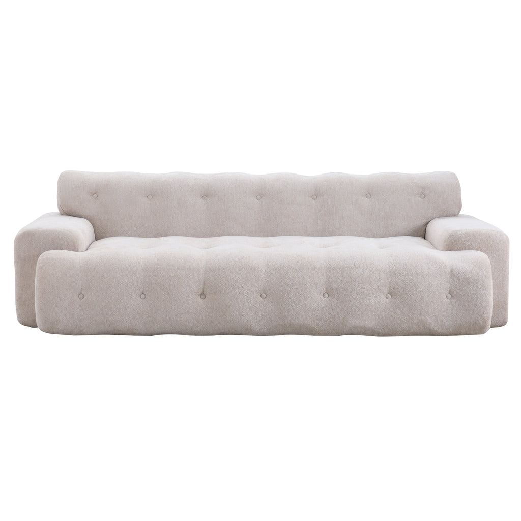 88 in. Cloud 3 Seater Chenille Sofa with Button Tufting