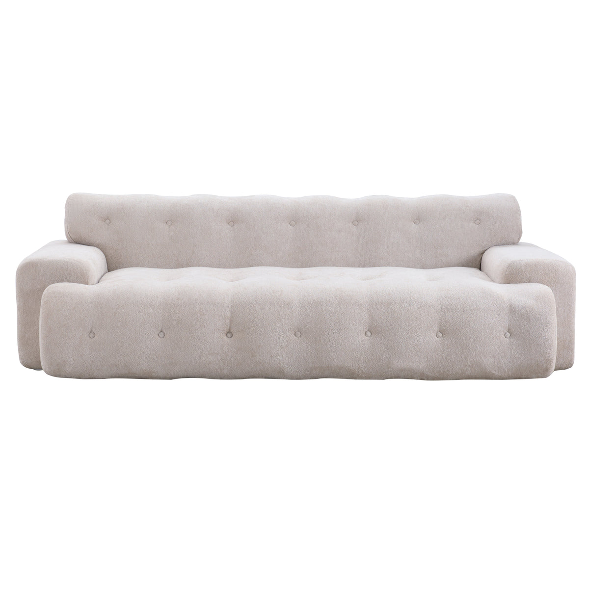 88 in. Cloud 3 Seater Chenille Sofa with Button Tufting