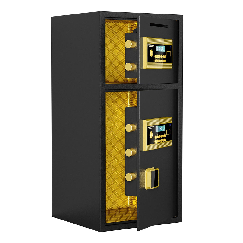 Large Double-Door Coin-Operated Safe with Digital Security Features