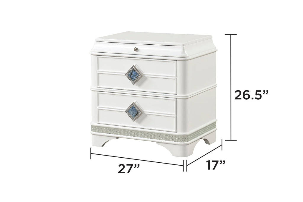 Laguna Modern Style 4 Pc King Upholstered Bedroom Set
