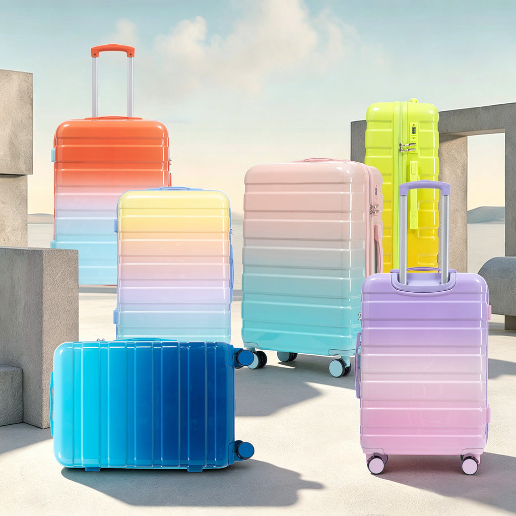 3-Piece Gradient Color Spinner Wheel Luggage Set