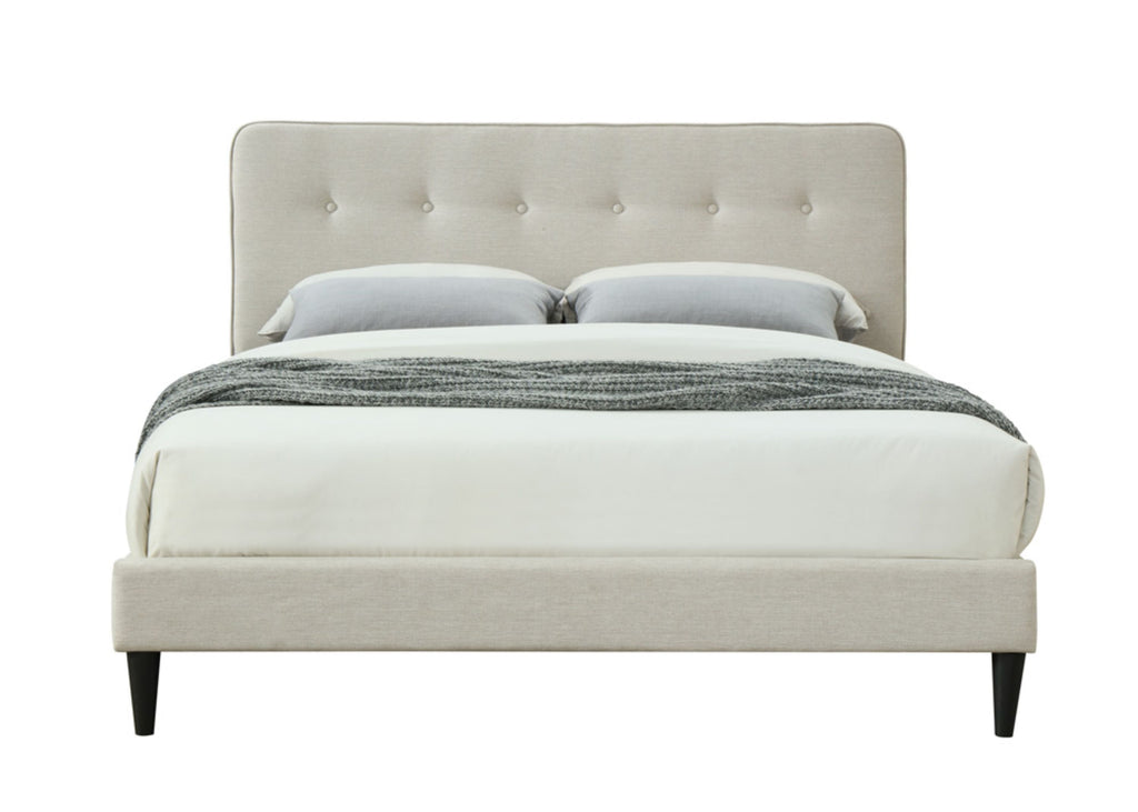 Full Sized Upholstered Bed in a Box with USB