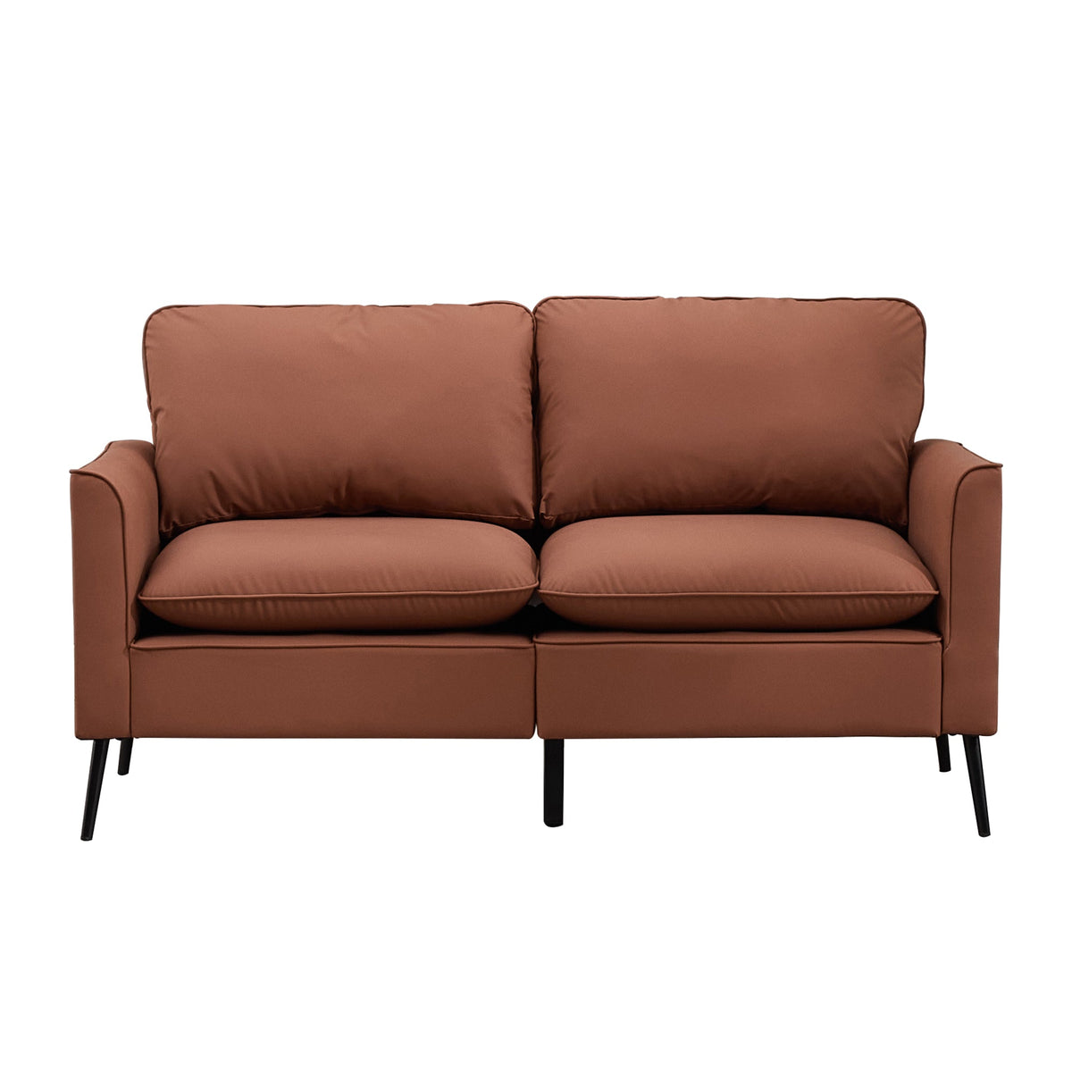 TS Cat Paw Leather Upholstered Loveseat
