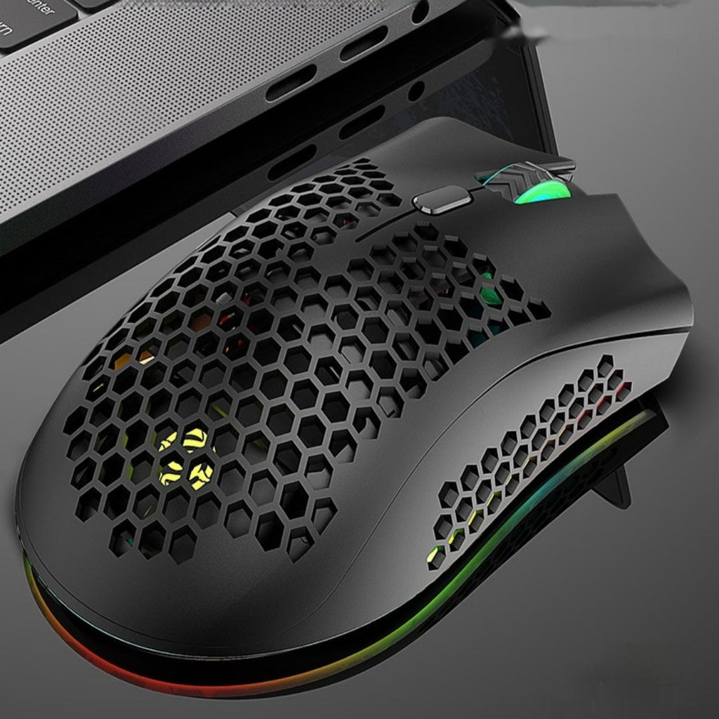 Hollow Out Game Luminous Charging Wireless Mouse