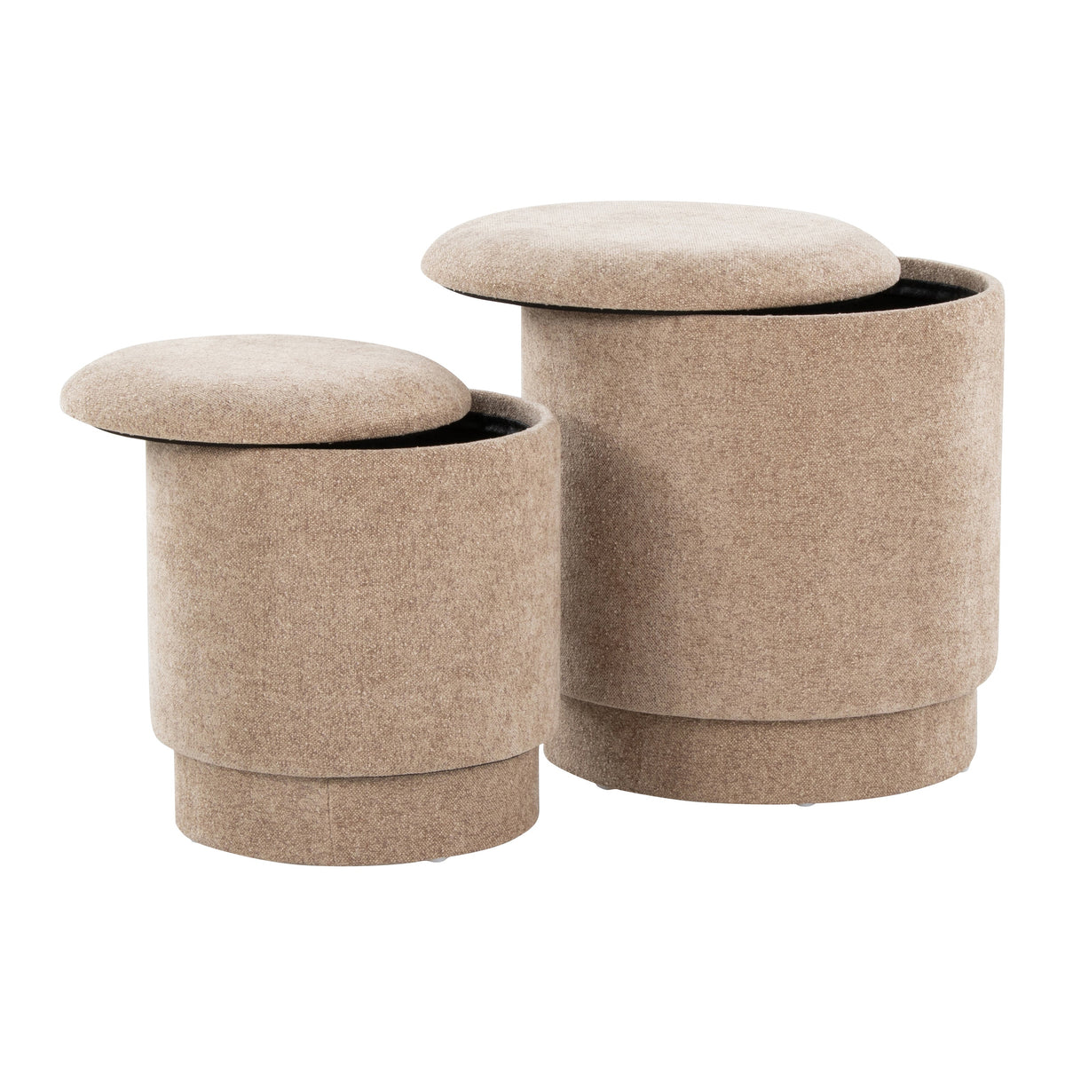 Upholstered Contemporary Ottoman Set
