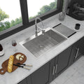 33" Single Bowl Drop In Kitchen Sink - 16 Gauge Stainless Steel