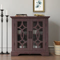 Spacious Size Sideboard with 2 Clear Tempered Glass Doors