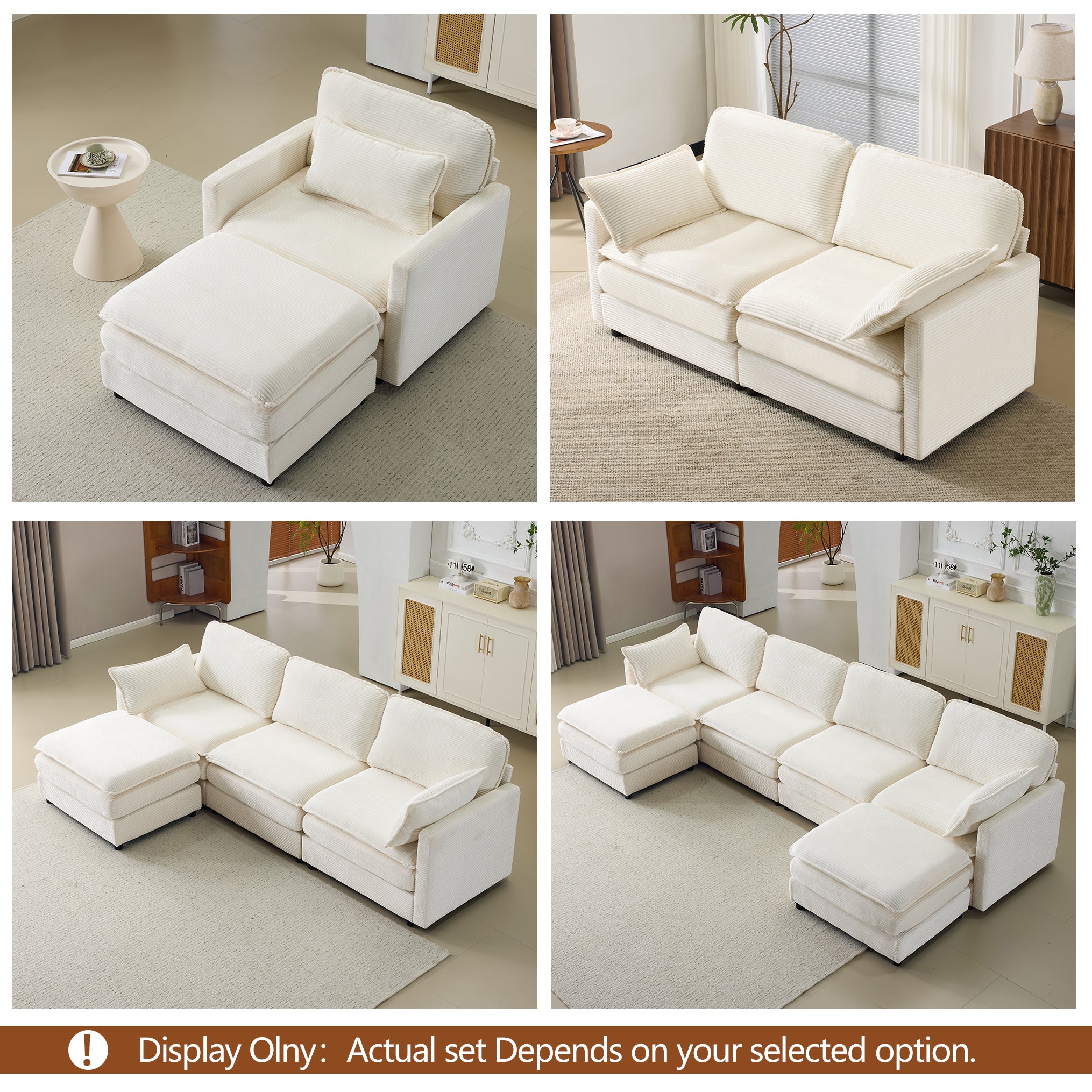 136" Plush Cloud 3-Seater Sofa