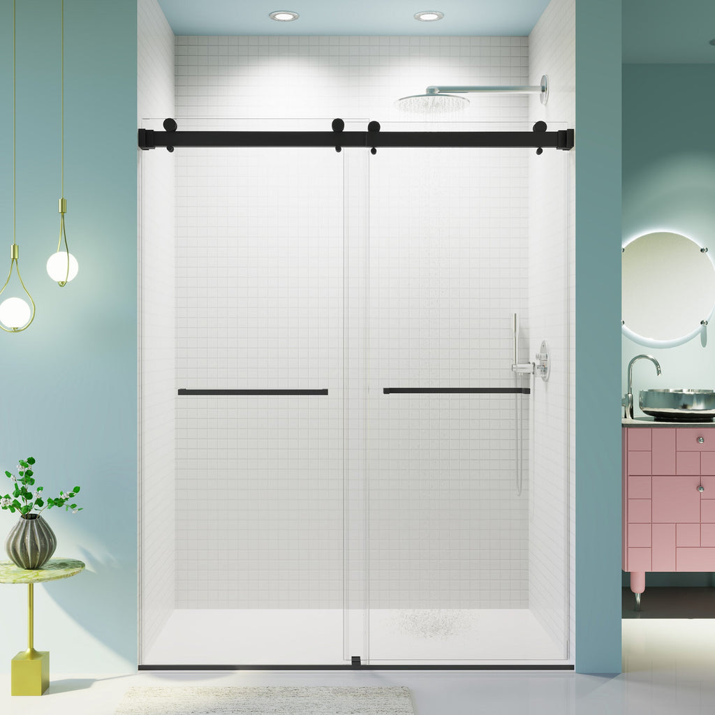Frameless Double Sliding Shower Door (56-60" x 76")