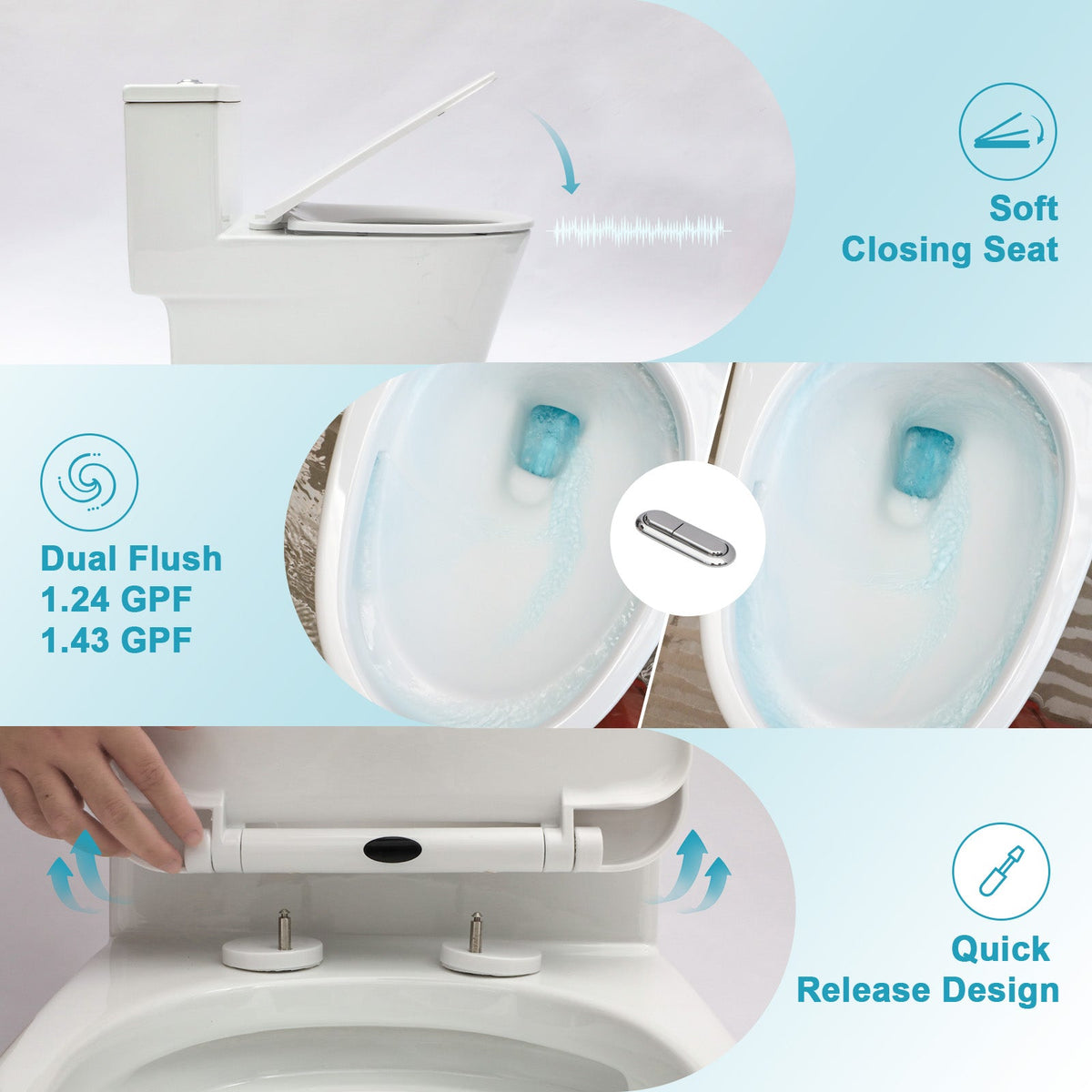 Ceramic One Piece Toilet for Bathroom