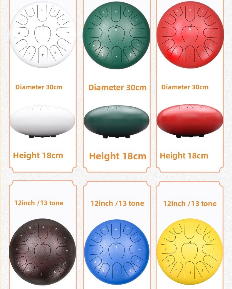 Steel Tongue Drum12 Inch13 Note A Pple Style