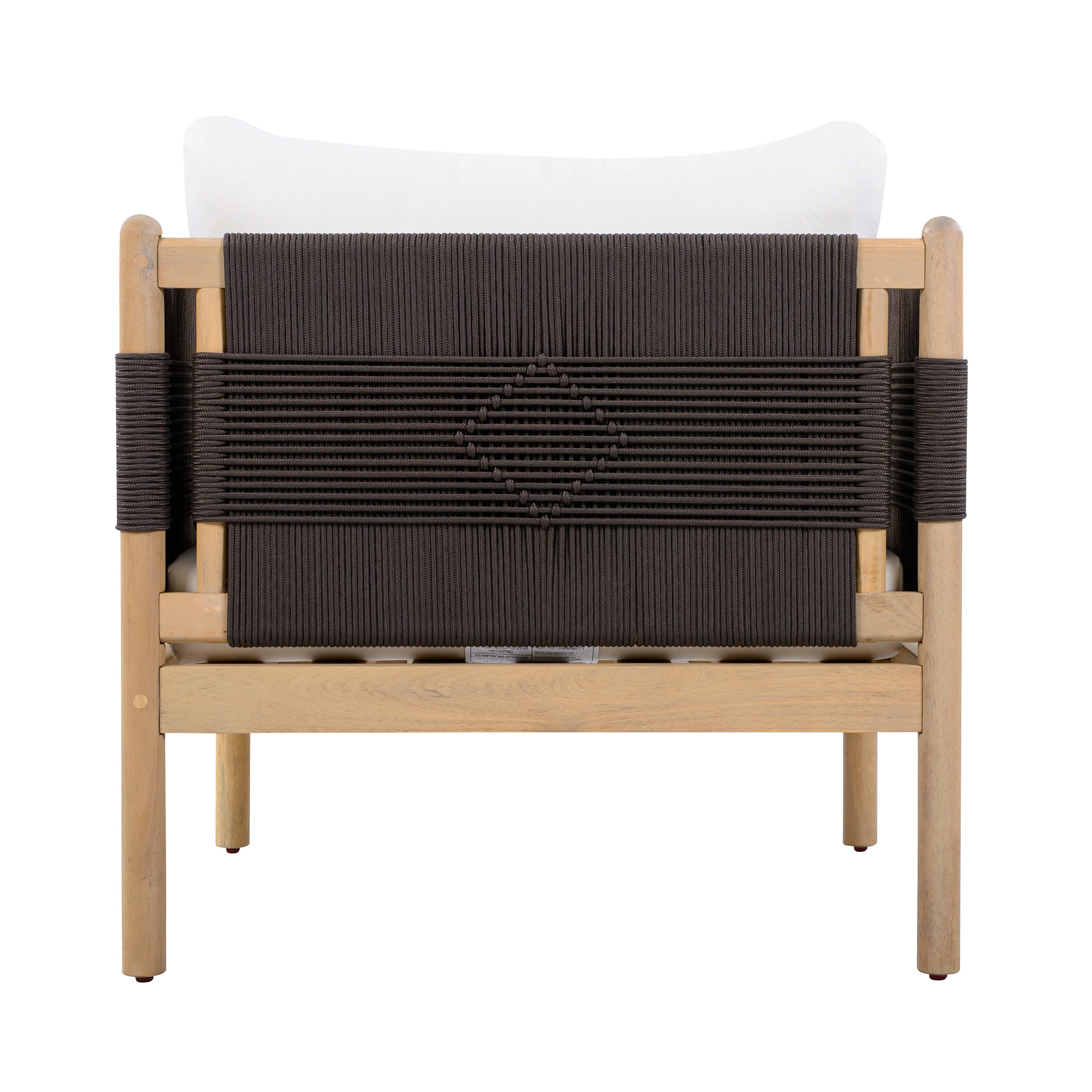 Outdoor Acacia Club Chairs (Set of 2) with Diamond-Pattern