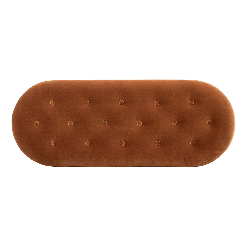 Melinda 48.5" Oval Tufted Bullion Fringe Storage Bench