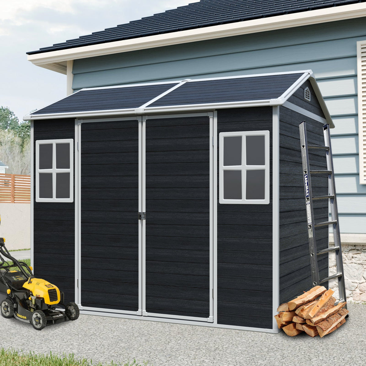 8 x 6ft Resin Outdoor Storage Shed