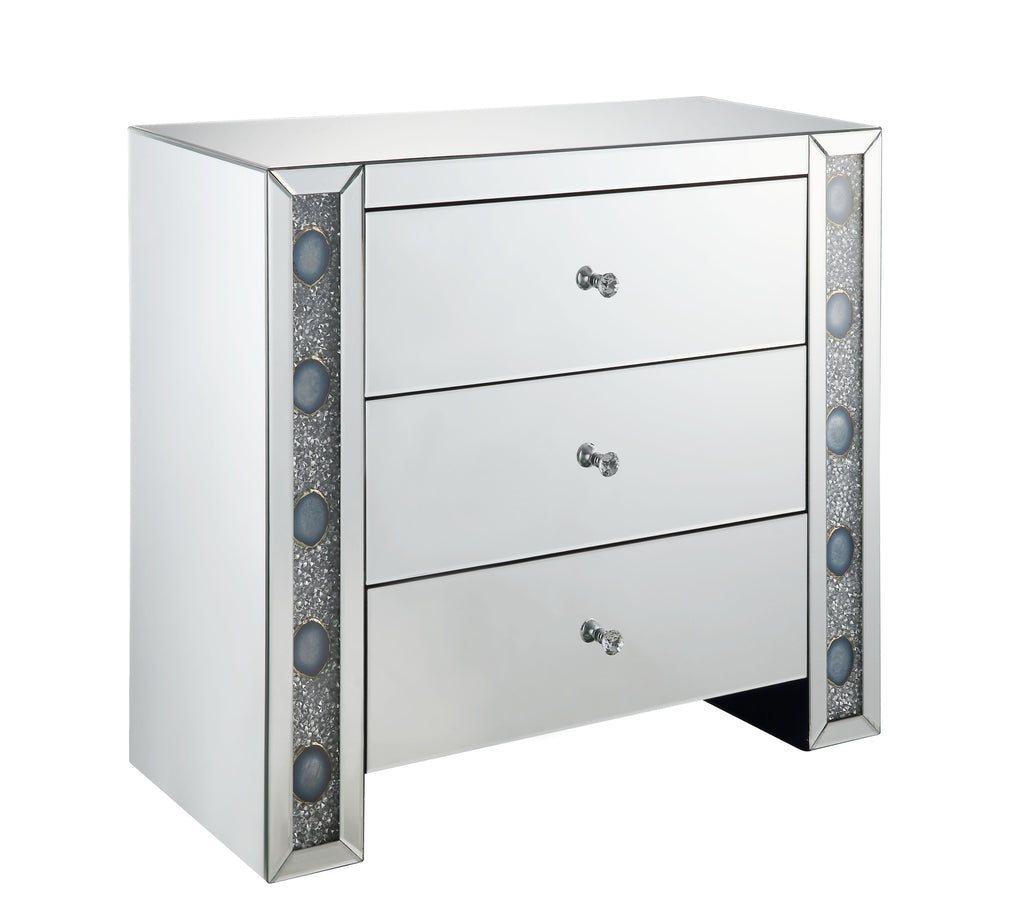 Sonia Mirrored & Faux Agate Console Cabinet