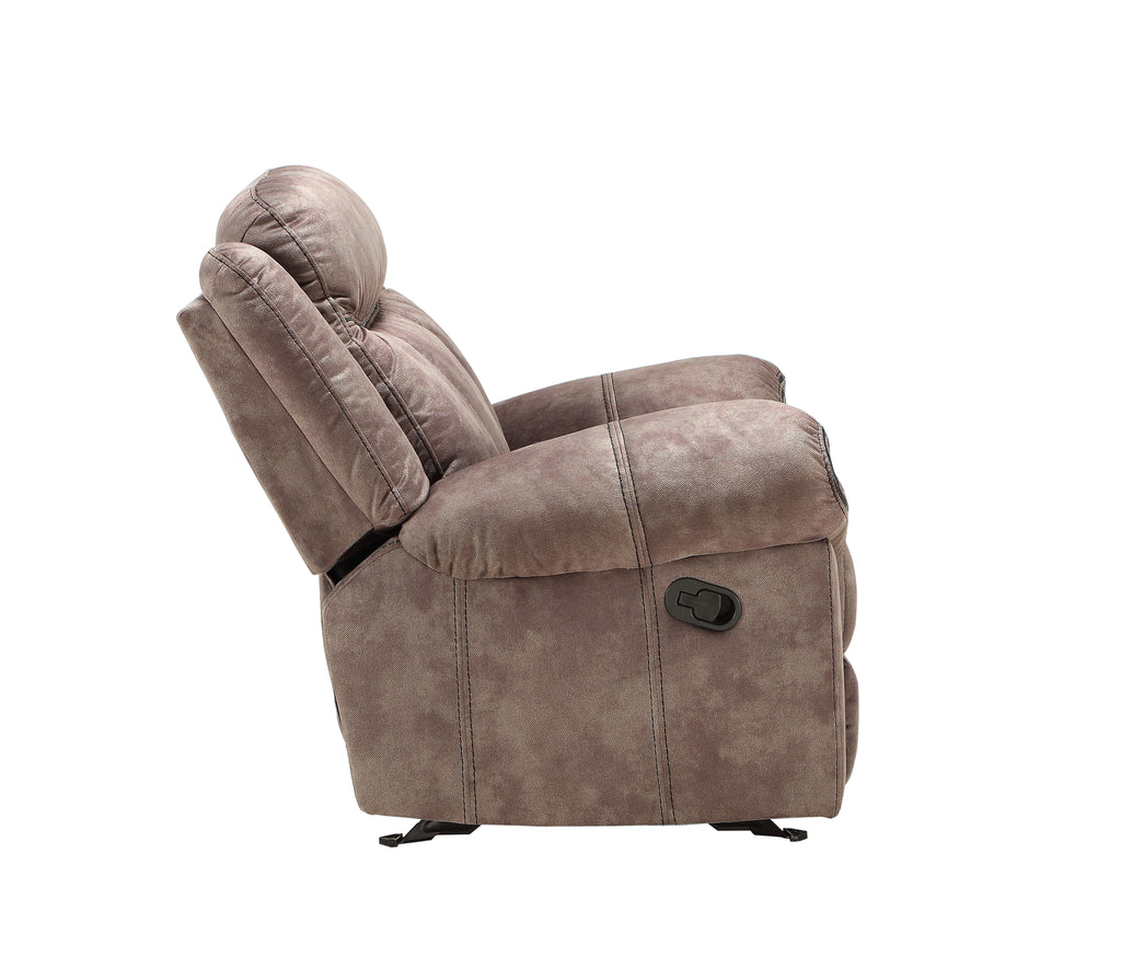 Zubaida Two Tone Chocolate Velvet Glider Recliner