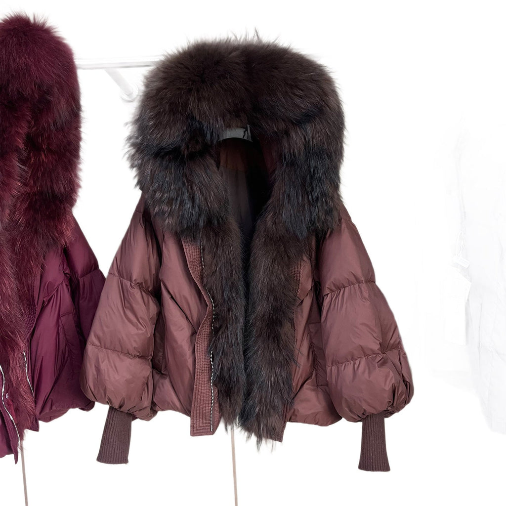 Womens Short Fashionable Thick Warm Fur Coat