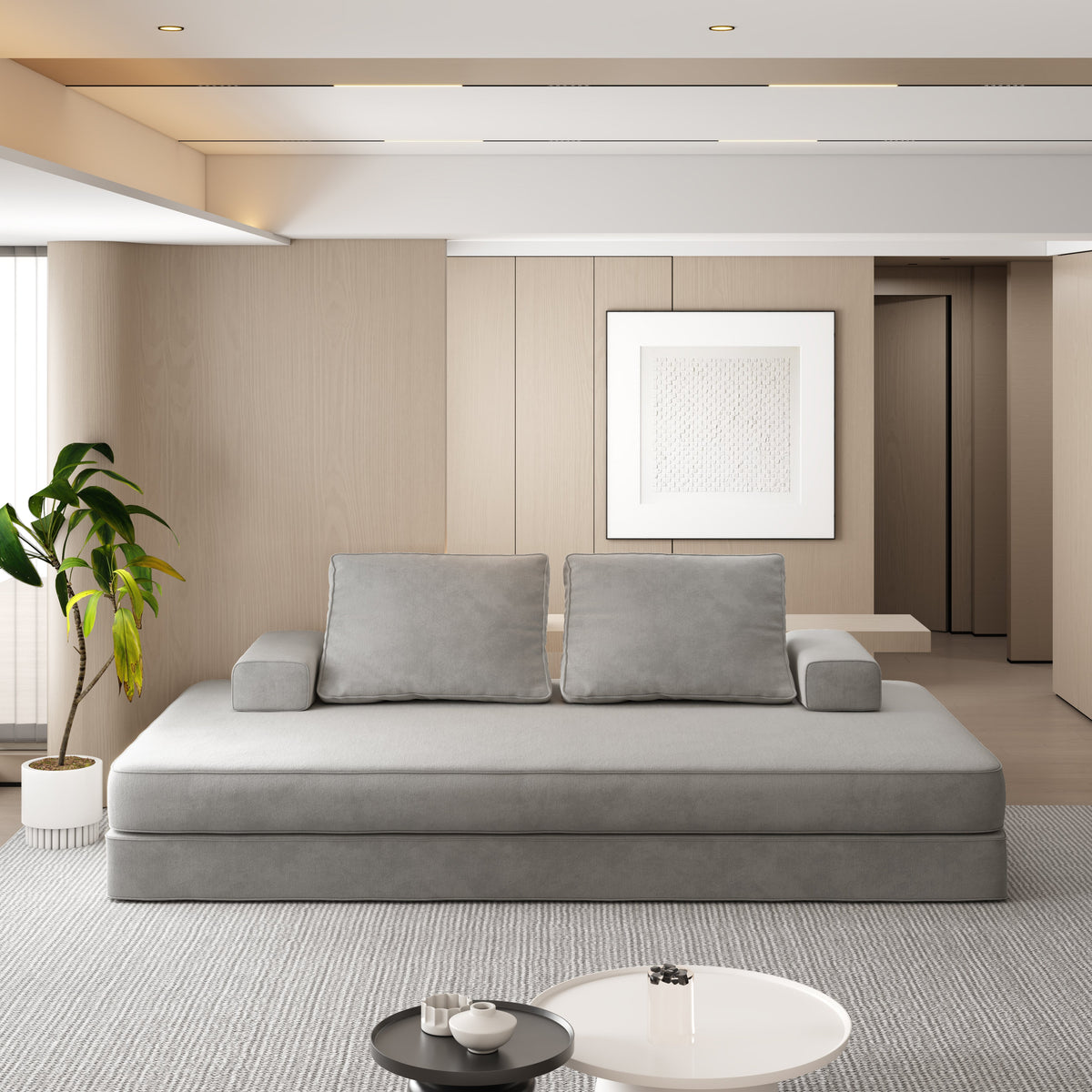 86.6" Multifunctional Convertible Sofa Bed
