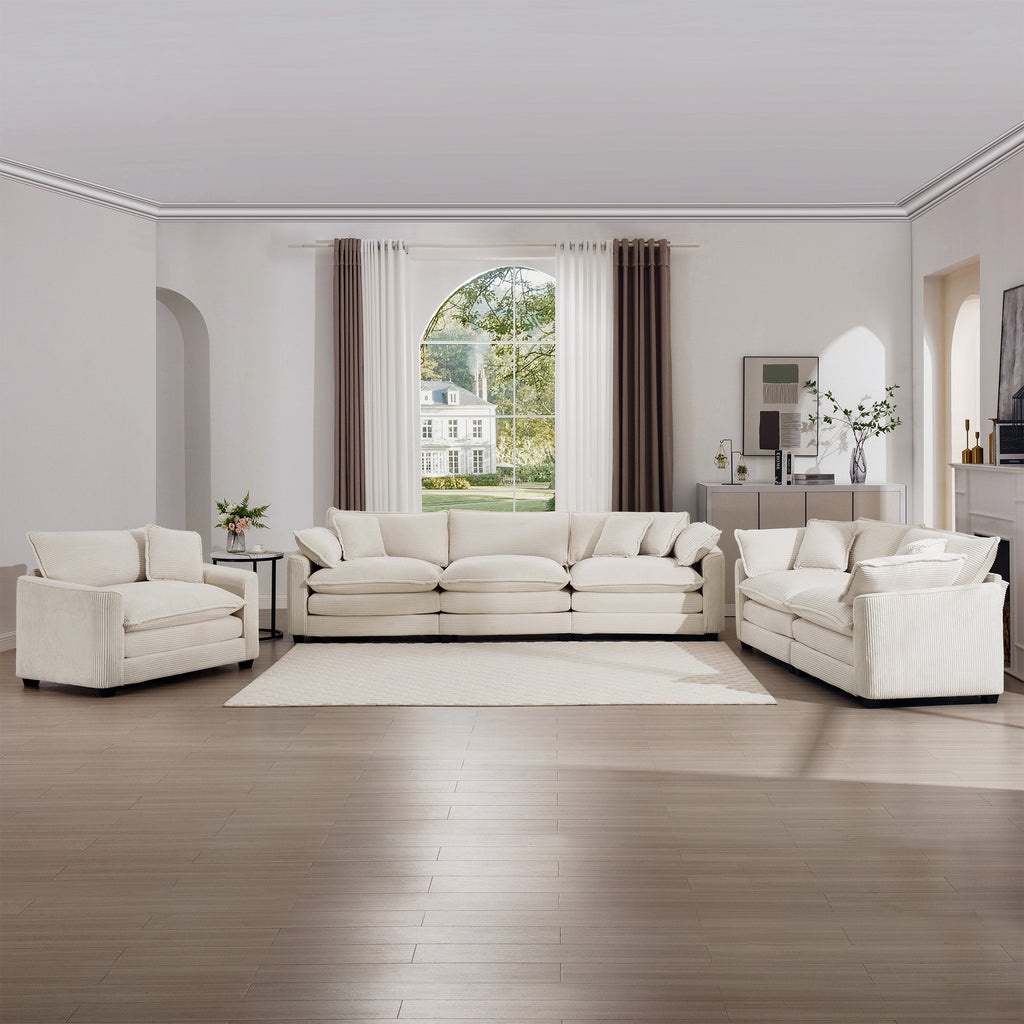 3-Piece Sofa Set - Comfortable Oversized Design